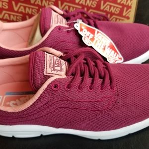 Women's Vans Iso Mesh Shoes Red Burgundy Size 9